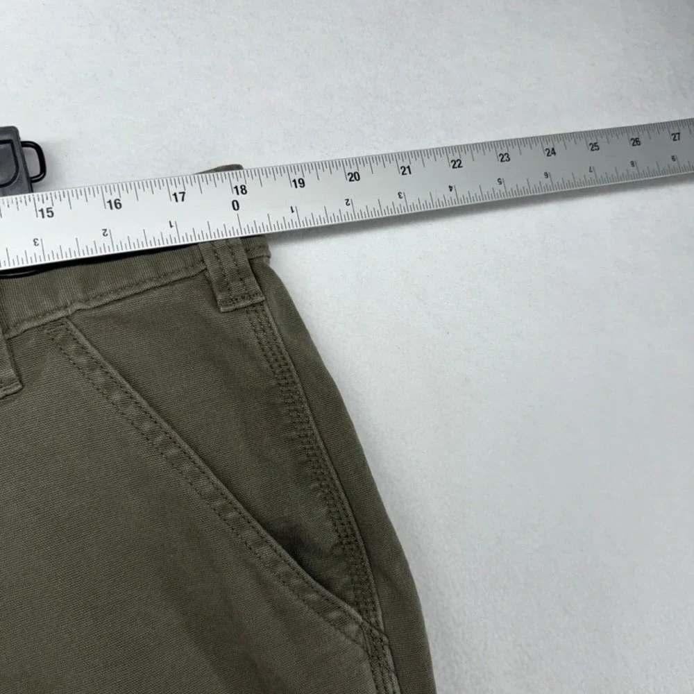 Carhartt Shorts Mens 38 fit 36 Green Relaxed Fit Carpenter Workwear Duck Canvas